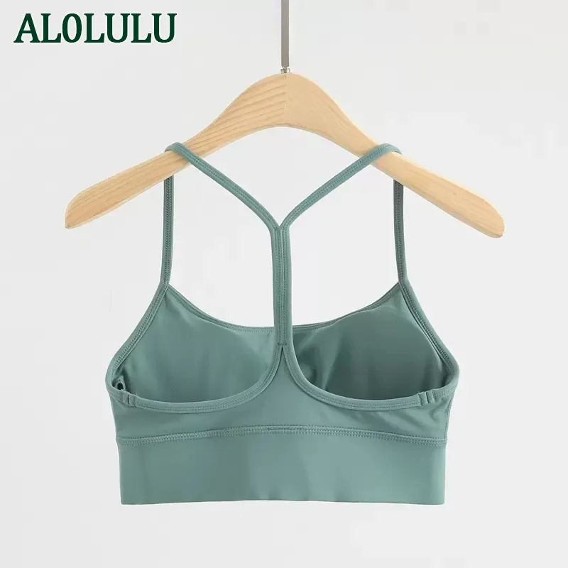 AL0LULU, ropa de Yoga, ropa interior deportiva, ropa interior para mujer, a prueba de golpes, hermoso sujetador trasero Y palabr