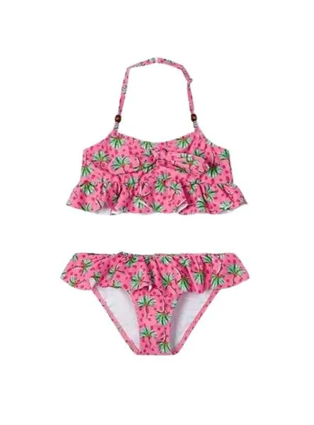 Bikini Mayoral Volante Lazo Rosa para Niña