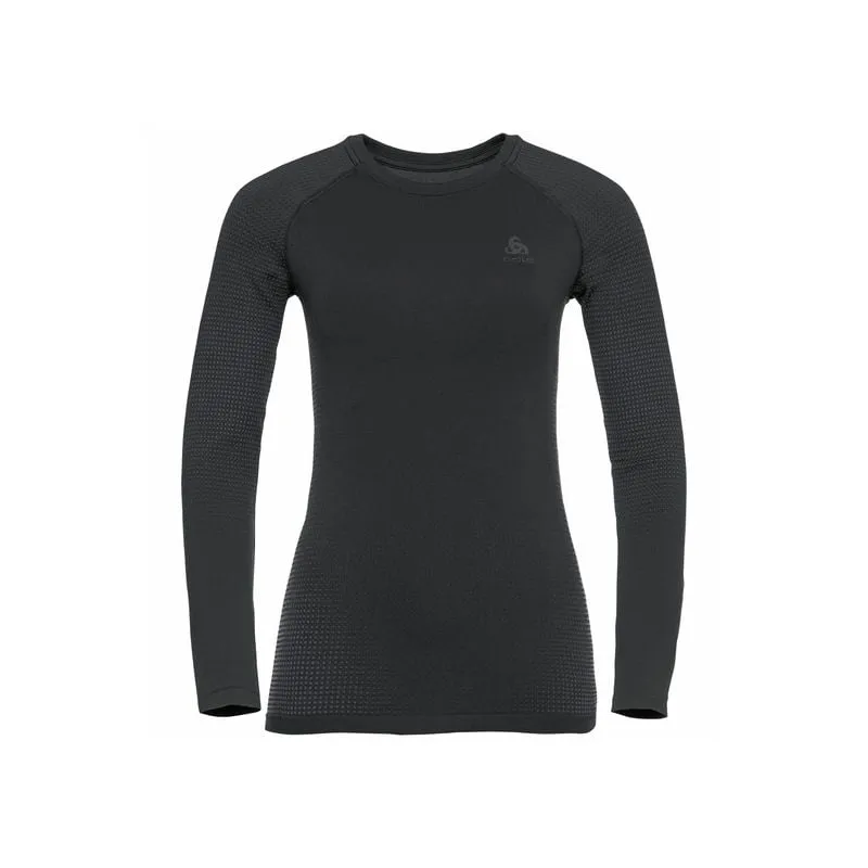 Camiseta de manga larga Odlo Performance Warm ECO (negro - Odlo gris grafito) mujer