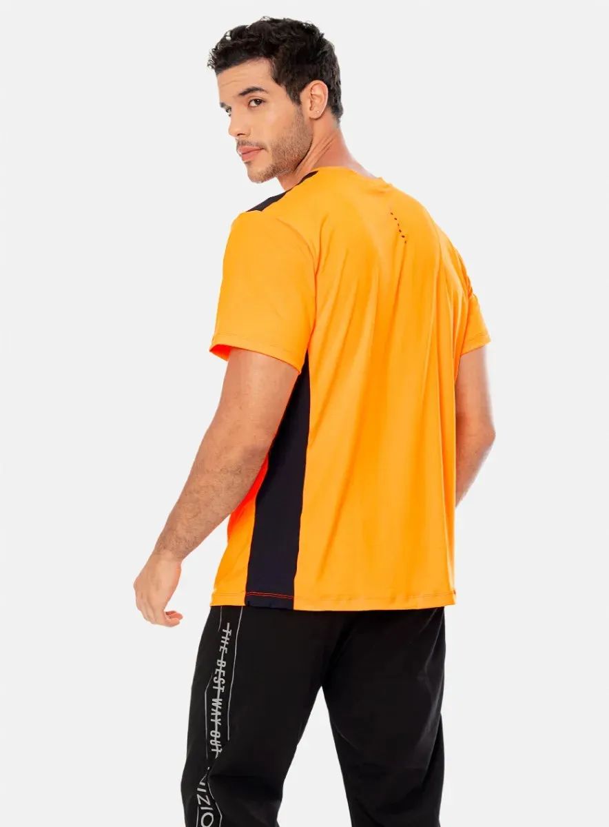 CAMISETA DEPORTIVA CON CORTES EN CONTRASTE REF:86066
