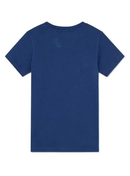 camiseta hackett amr logo azul para niño