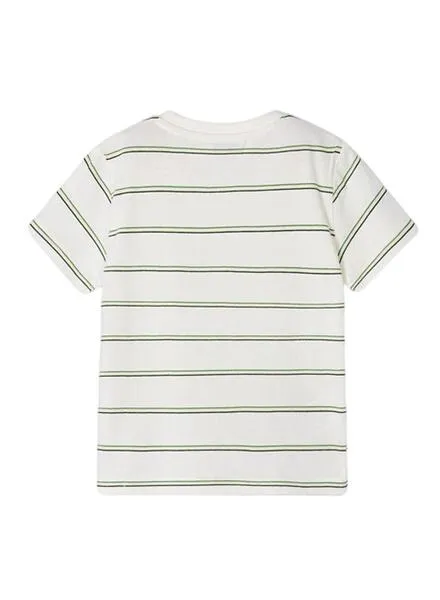 Camiseta Mayoral Rayas Apliques Blanco para Niño