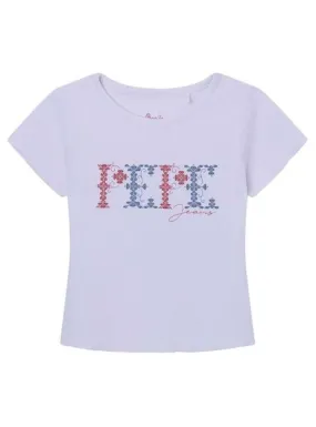 Camiseta Pepe Jeans Natalie Blanco para Niña