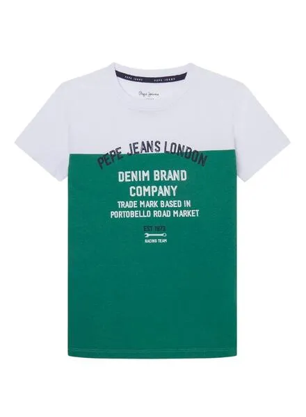 Camiseta Pepe Jeans Raizo Verde Para Niño