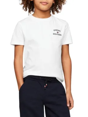 Camiseta Tommy Hilfiger Logo Blanco Para Niño