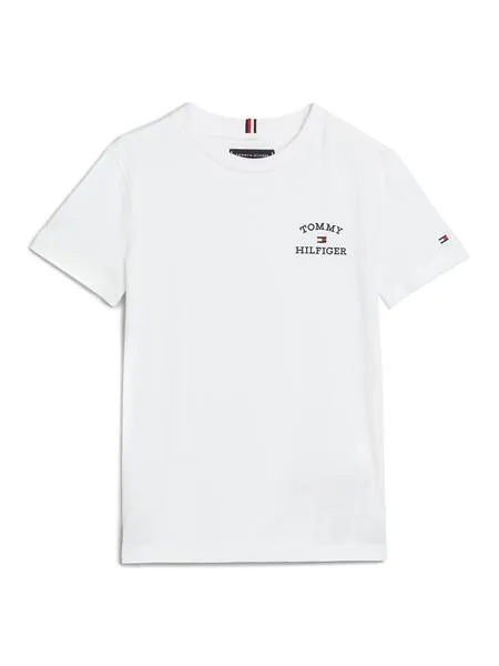 Camiseta Tommy Hilfiger Logo Blanco Para Niño