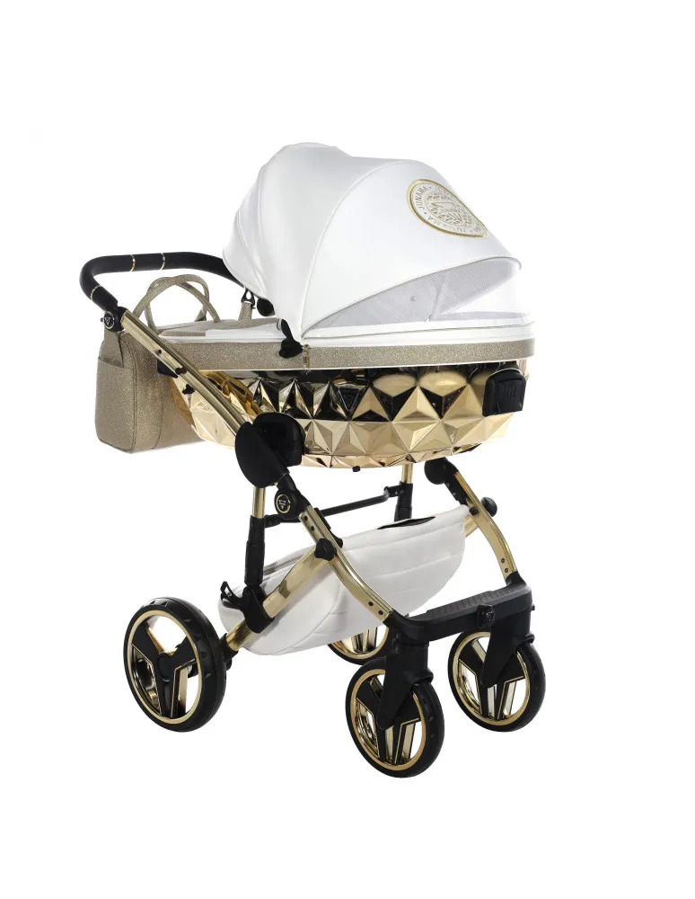 CARRO DUO HAND KRAFT GLITTER 02 BLANCO/ORO JUNAMA