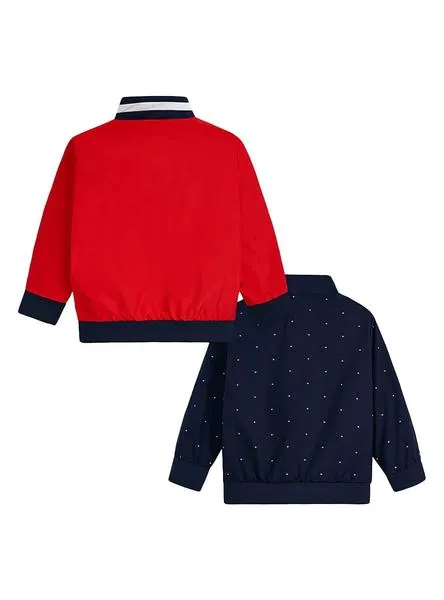 cazadora mayoral reversible rojo para niño