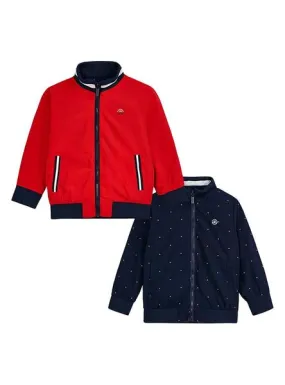 cazadora mayoral reversible rojo para niño