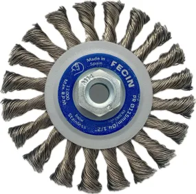 Cepillo plano trenzado 115mm 14 INOX Fecin