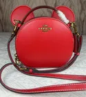 COACH Disney X Coach Mickey Mouse Ear Bag CM194 NUEVO Bandolera ROJO de JAPÓN