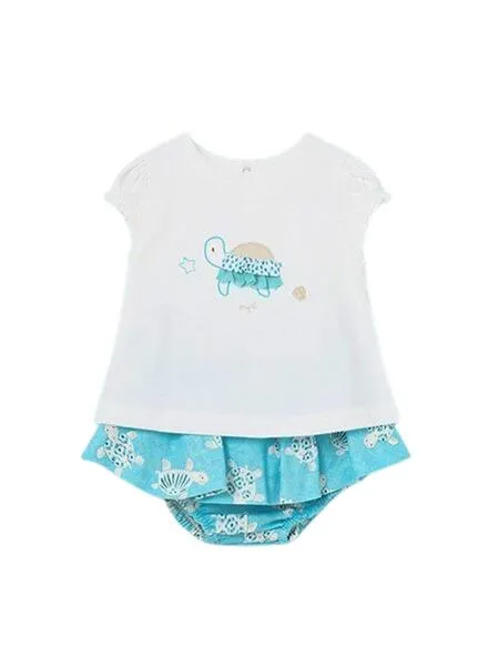 Conjunto Mayoral Falda Capri Azul Para Bebé