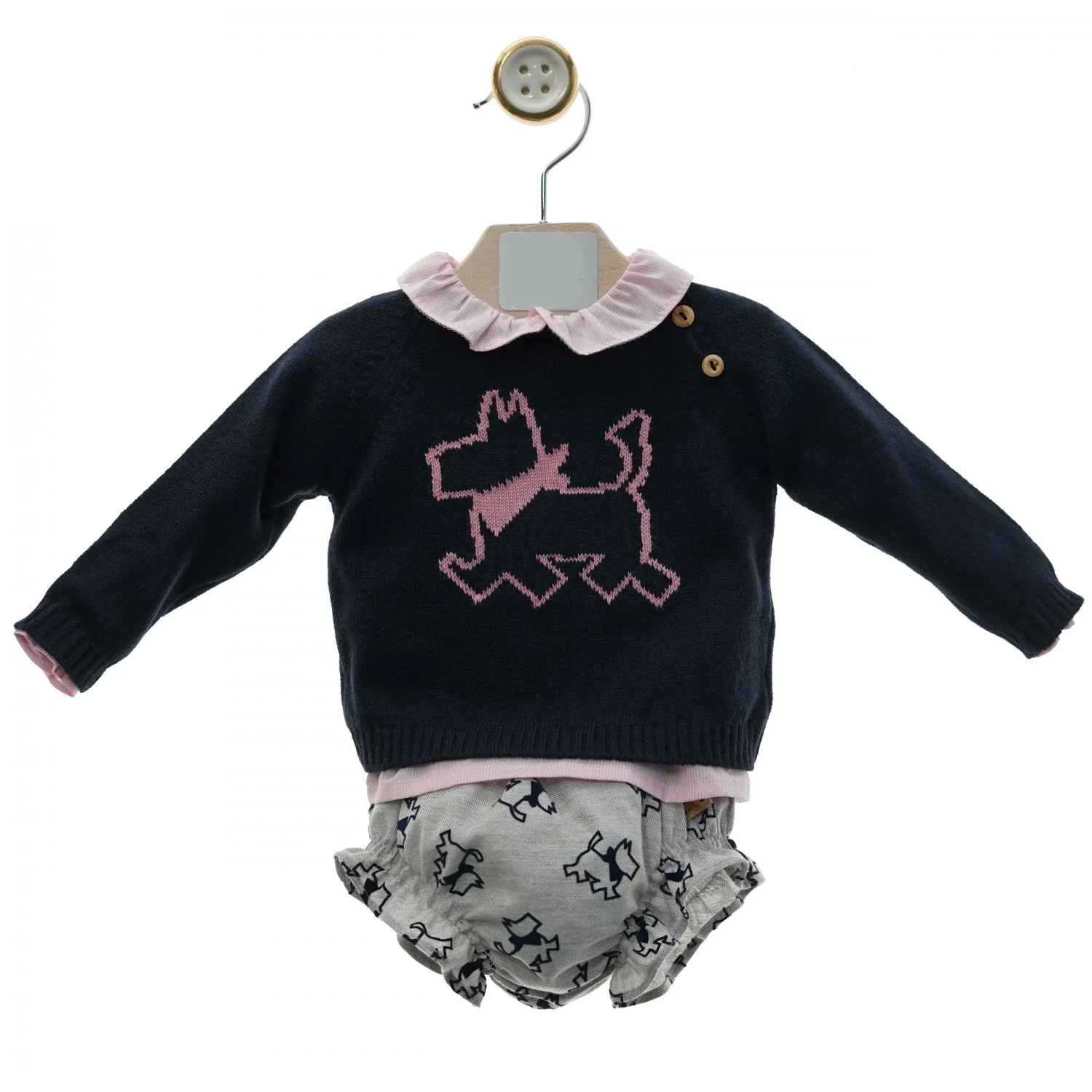 Conjunto para niña de tres piezas. Colección Westy