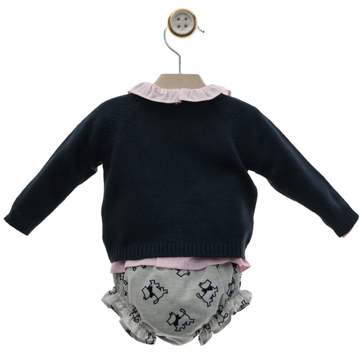 Conjunto para niña de tres piezas. Colección Westy