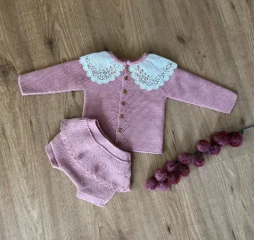 Conjunto para niña en punto colección Rose