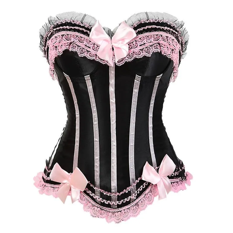 Corsés sexy para mujer Overbust Corsé y falda Set Tutu Corselet S-6xl Yj51-2