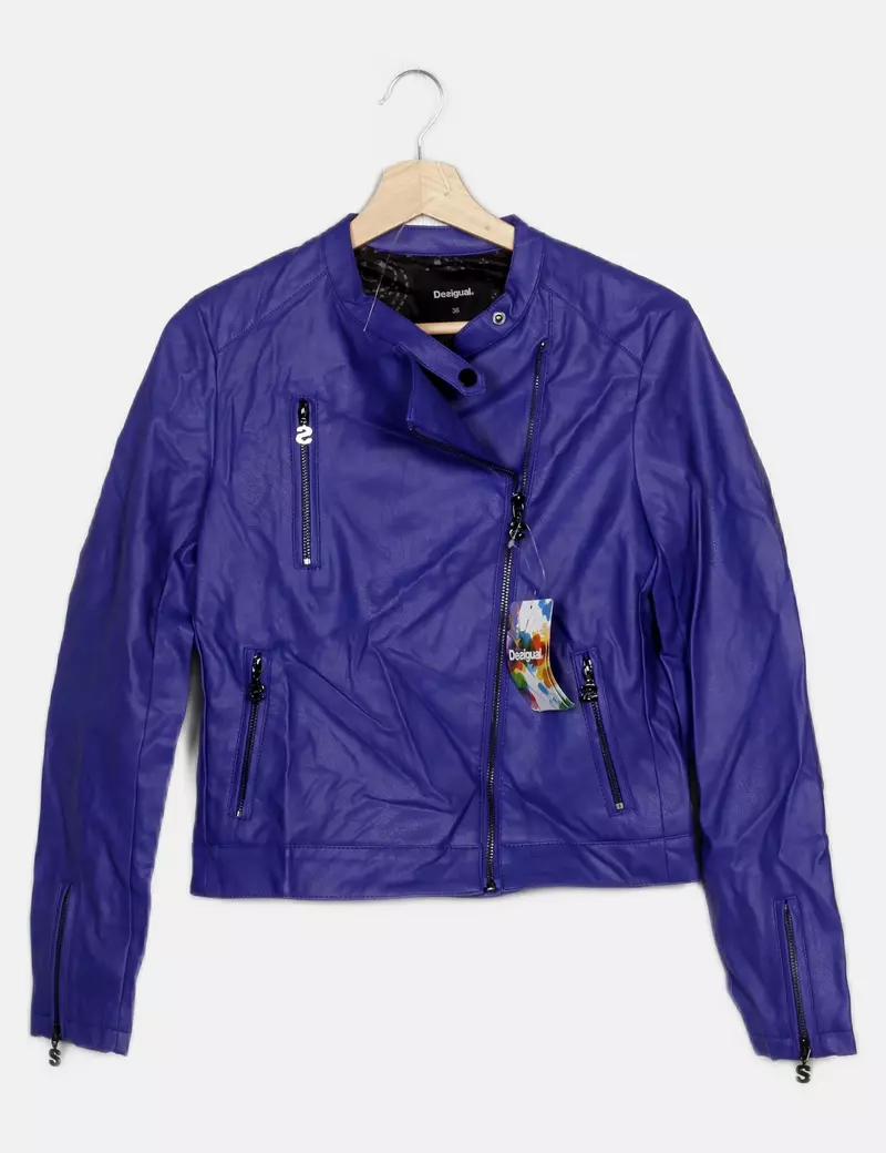 Desigual Chaqueta biker Polipiel