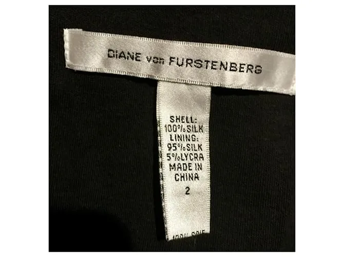 Diane Von Furstenberg vestido corsé de seda sin tirantes de DvF Negro Gris 