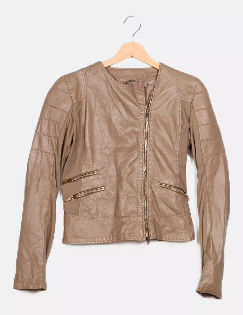 Imperial Chaqueta biker taupe