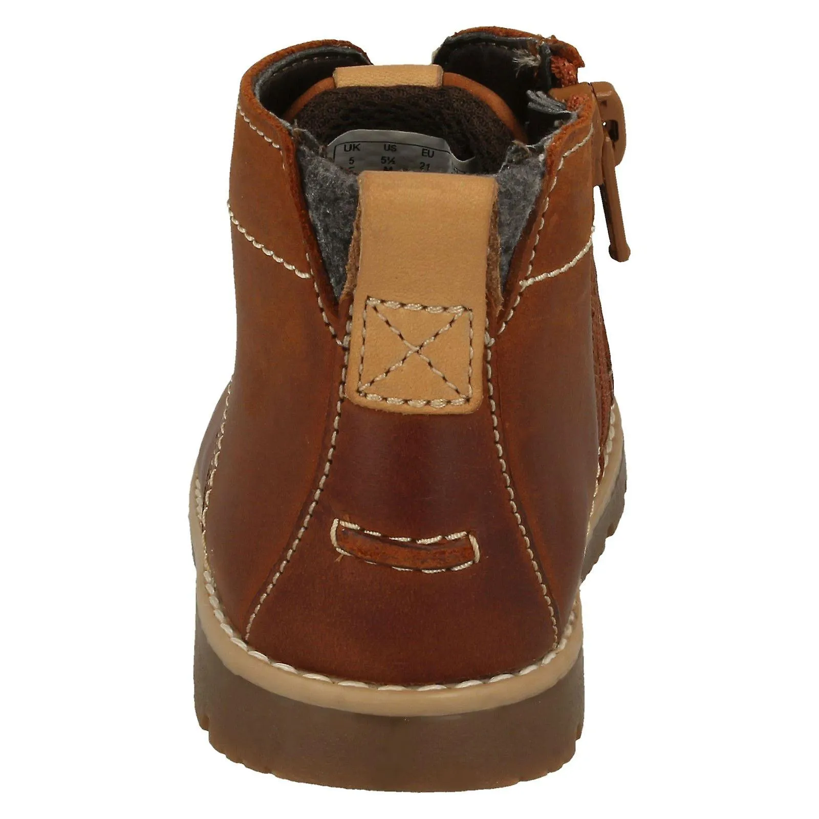 Infantil niños Clarks atan para arriba detallada tobillo botas cometa roca Inf