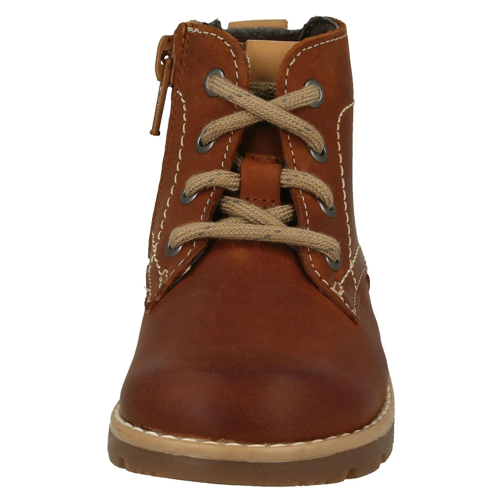 Infantil niños Clarks atan para arriba detallada tobillo botas cometa roca Inf