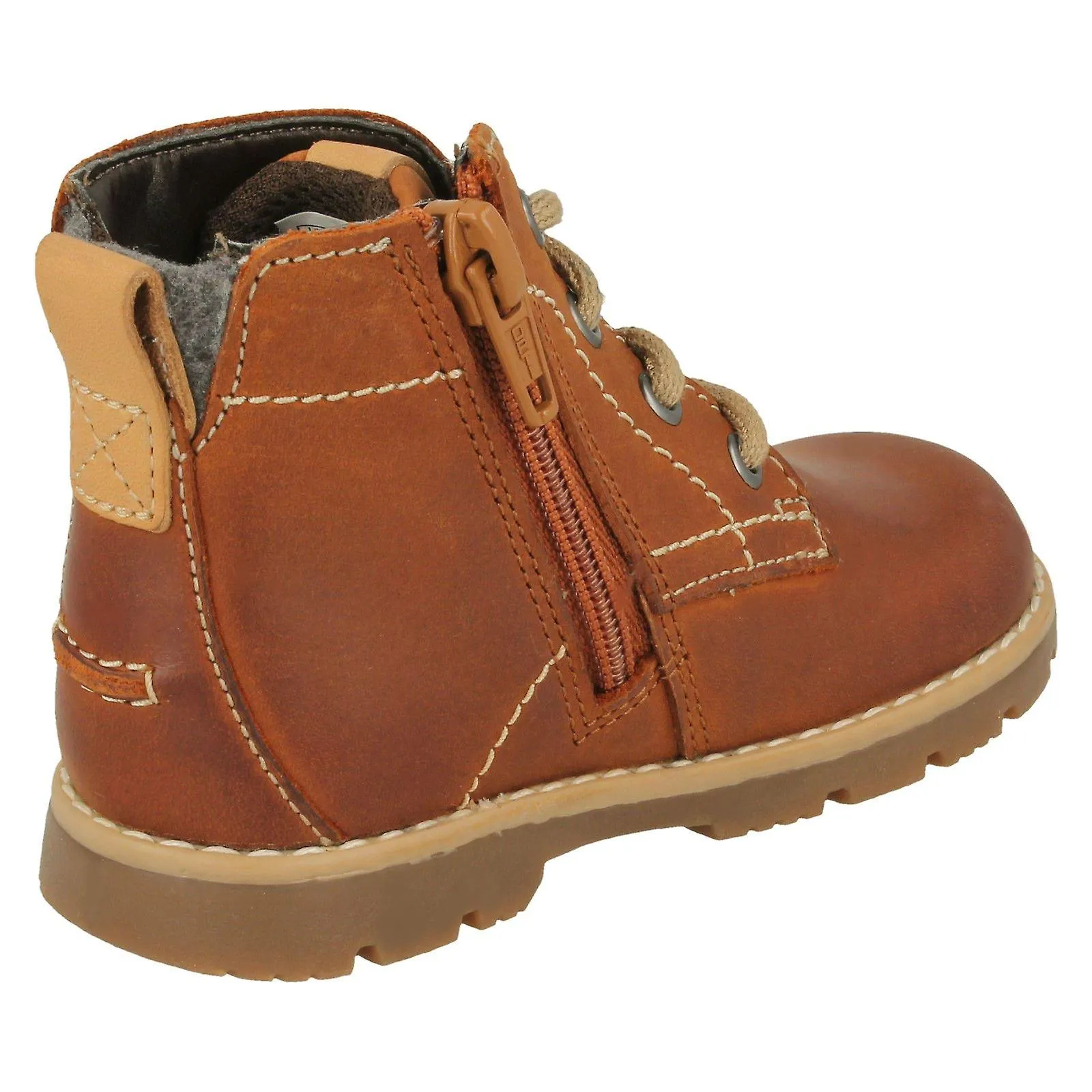 Infantil niños Clarks atan para arriba detallada tobillo botas cometa roca Inf