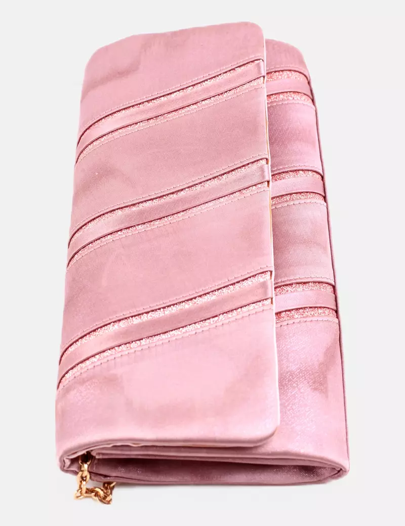 Jaclín Bolso rosa satinado