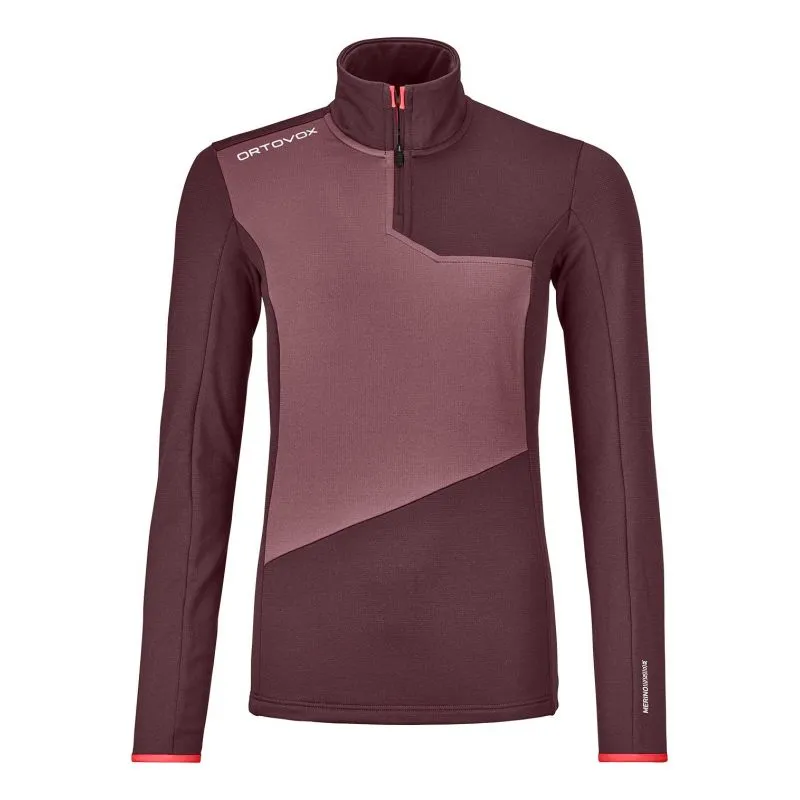 Jersey polar de mujer Ortovox Fleece Light Zip Neck (winetasting)