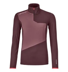 Jersey polar de mujer Ortovox Fleece Light Zip Neck (winetasting)