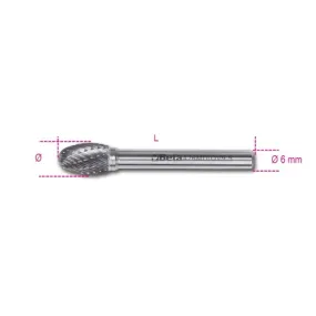 Lima rotativa de metal duro, corte cruzado HM4