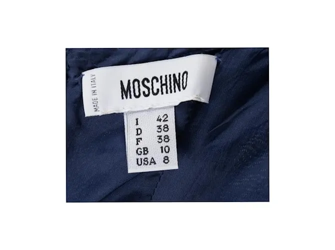 Moschino Vestido Corsé Con Volantes Azul 