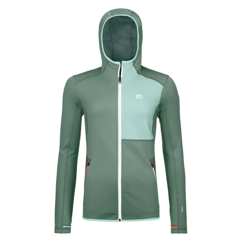 Mujer Ortovox FLEECE HOODY W (gris ártico) polar