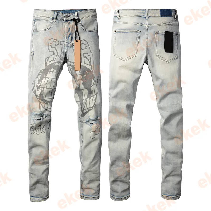 Nuevo Ksubi Jeans Designer Mens Jeans Fashion Fashion Pantalones Pantalones de pierna recta Mens Afortunados Pantalones de la cr