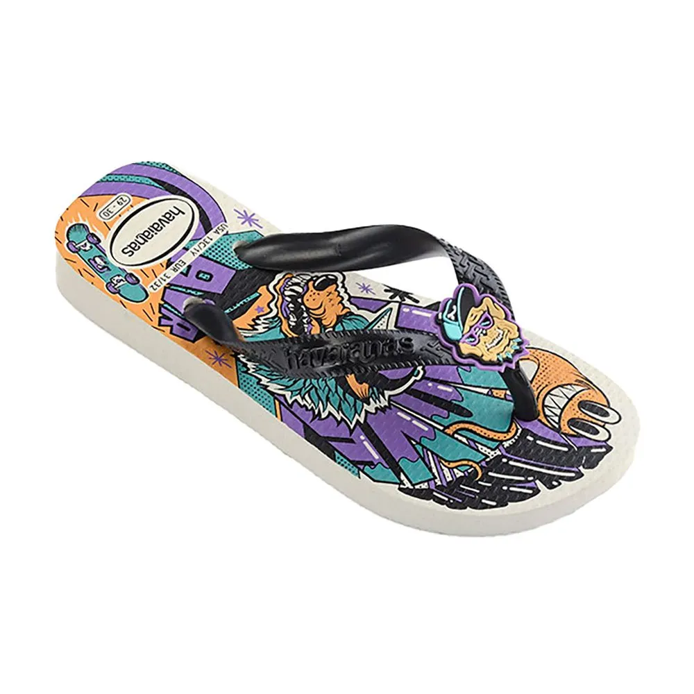 OJOTAS HAVAIANAS NIÑOS TOP GRAFITTI BLANCO