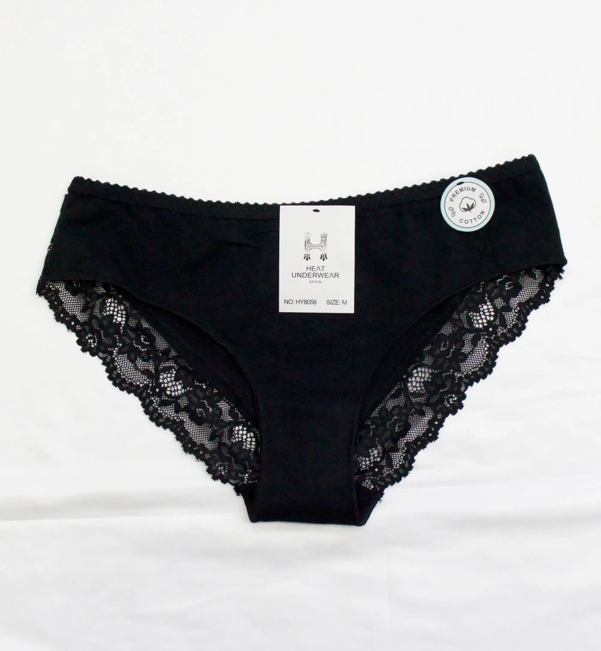 PANTY ALGODN CON  DETALLES DE ENCAJE HY8058