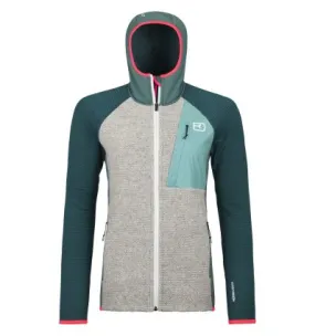 Polar con capucha para mujer Ortovox FLECE GP CLASSIC KNIT HOODY W (arctic grey)