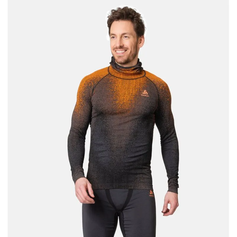 Ropa interior técnica Odlo BL TOP mascarilla l/s BLACKCOMB ECO (oriole) Hombre