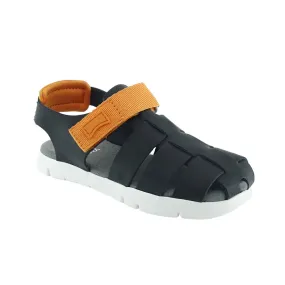 Sandalias Camper Oruga Negro-Naranja