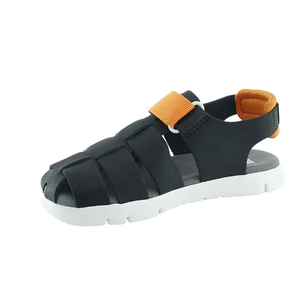 Sandalias Camper Oruga Negro-Naranja