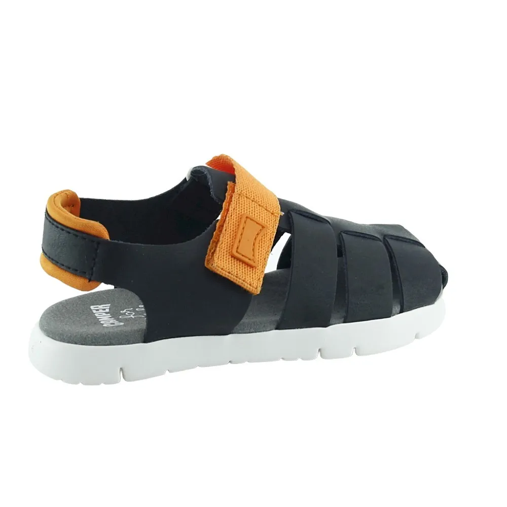 Sandalias Camper Oruga Negro-Naranja