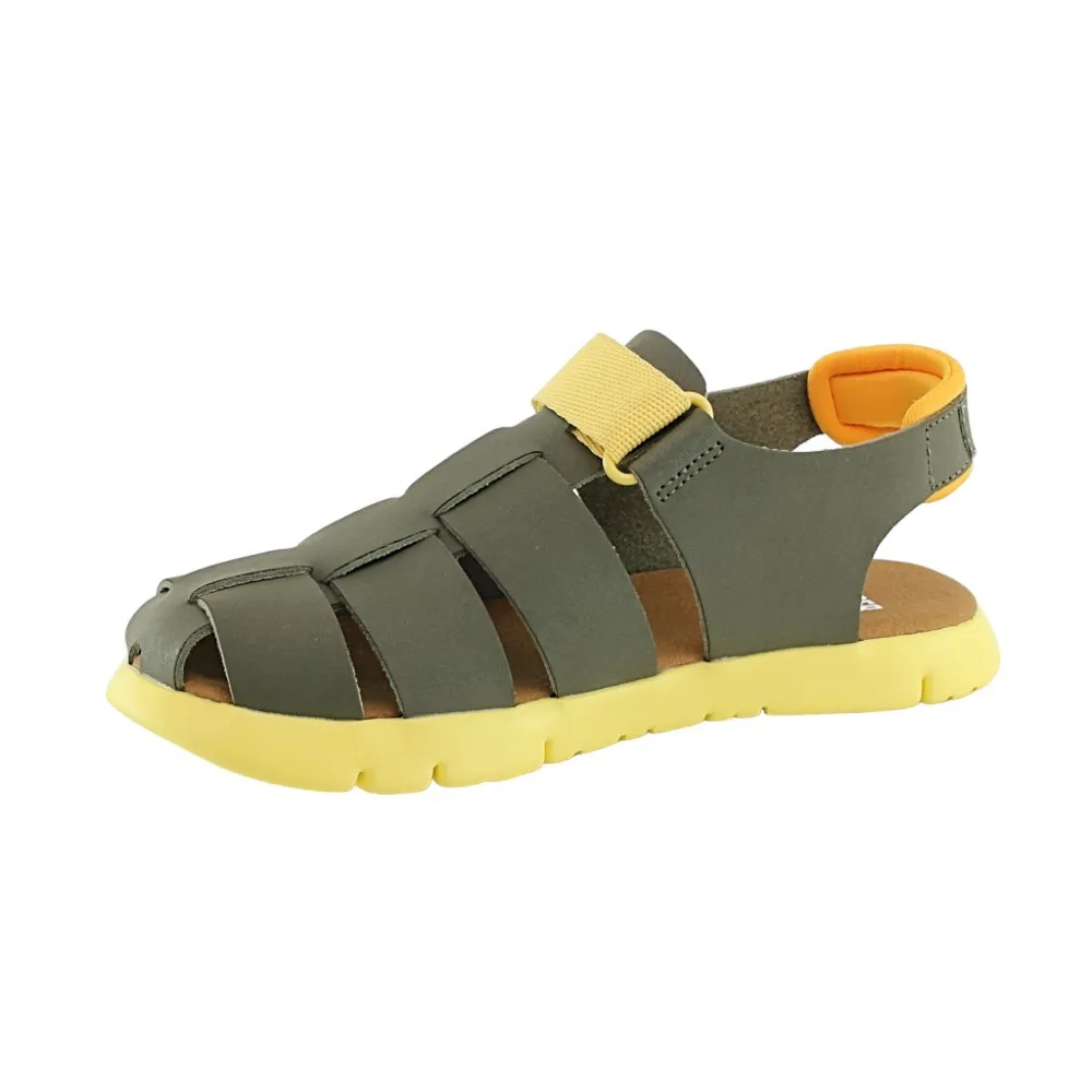 Sandalias Camper Oruga Verde-Amarillo