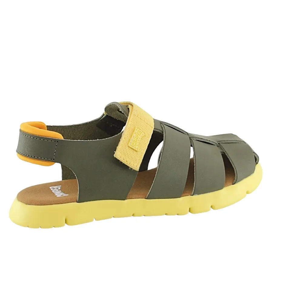 Sandalias Camper Oruga Verde-Amarillo