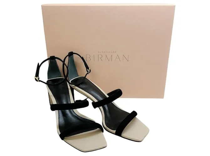 Sandalias Lally Pillar 60 de ante negro Alexandre Birman 