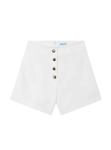 Short Mayoral Crepe Blanco para Niña