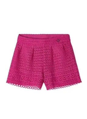 Short Mayoral Guipur Fucsia Para Niña