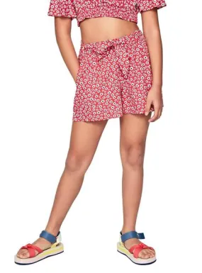 short pepe jeans catalina rojo para niña