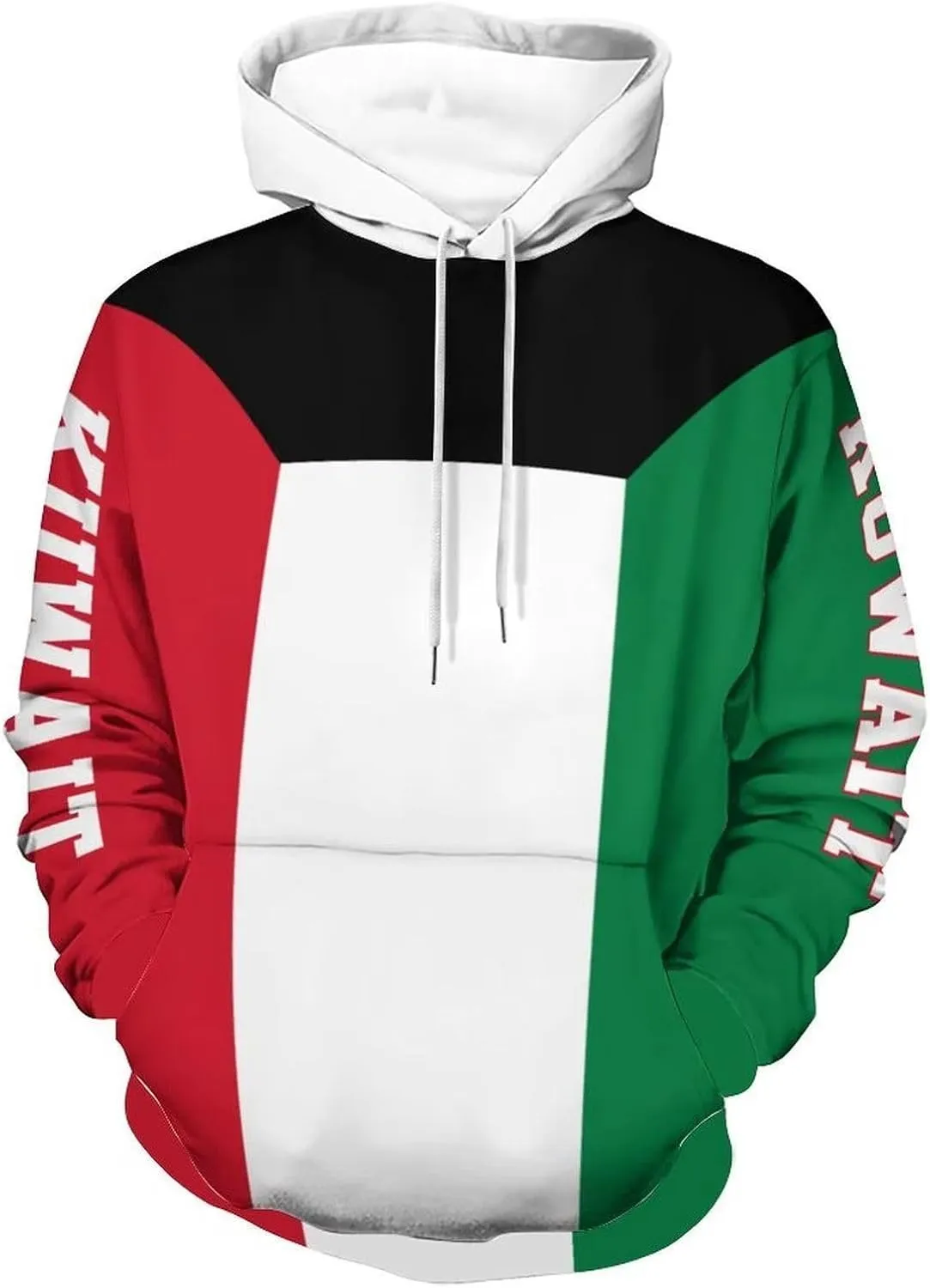 Sudadera Con Capucha Con Estampado De Bandera De Kuwait Para Hombre Sudadera Informal De Gran Tamaño Con Capucha Camisetas De Ma