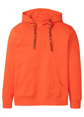 Sudadera de algodón sostenible con capucha naranja sanguina