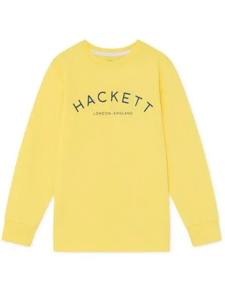 sudadera hackett logo amarillo para niño