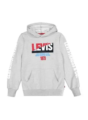 sudadera levis moto gris para niño